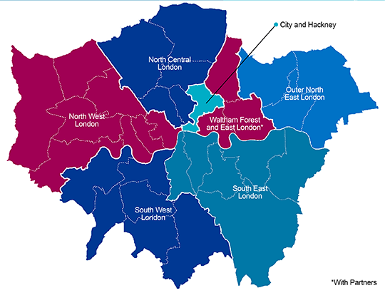 NHS digital footprints for London