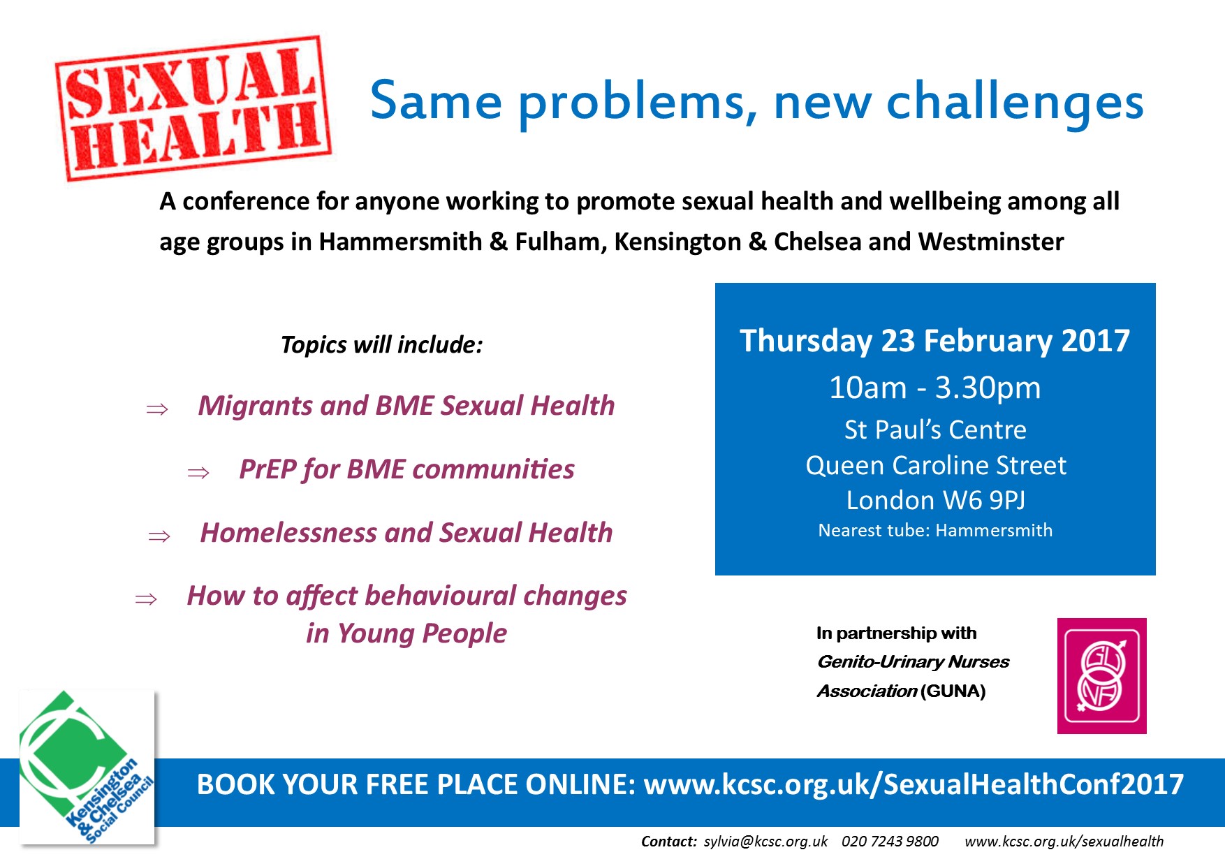 Sexual Health Conference poster