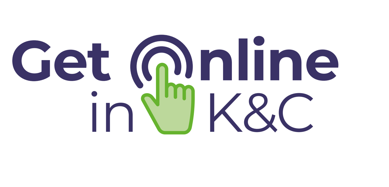 logo saying get online in K&C
