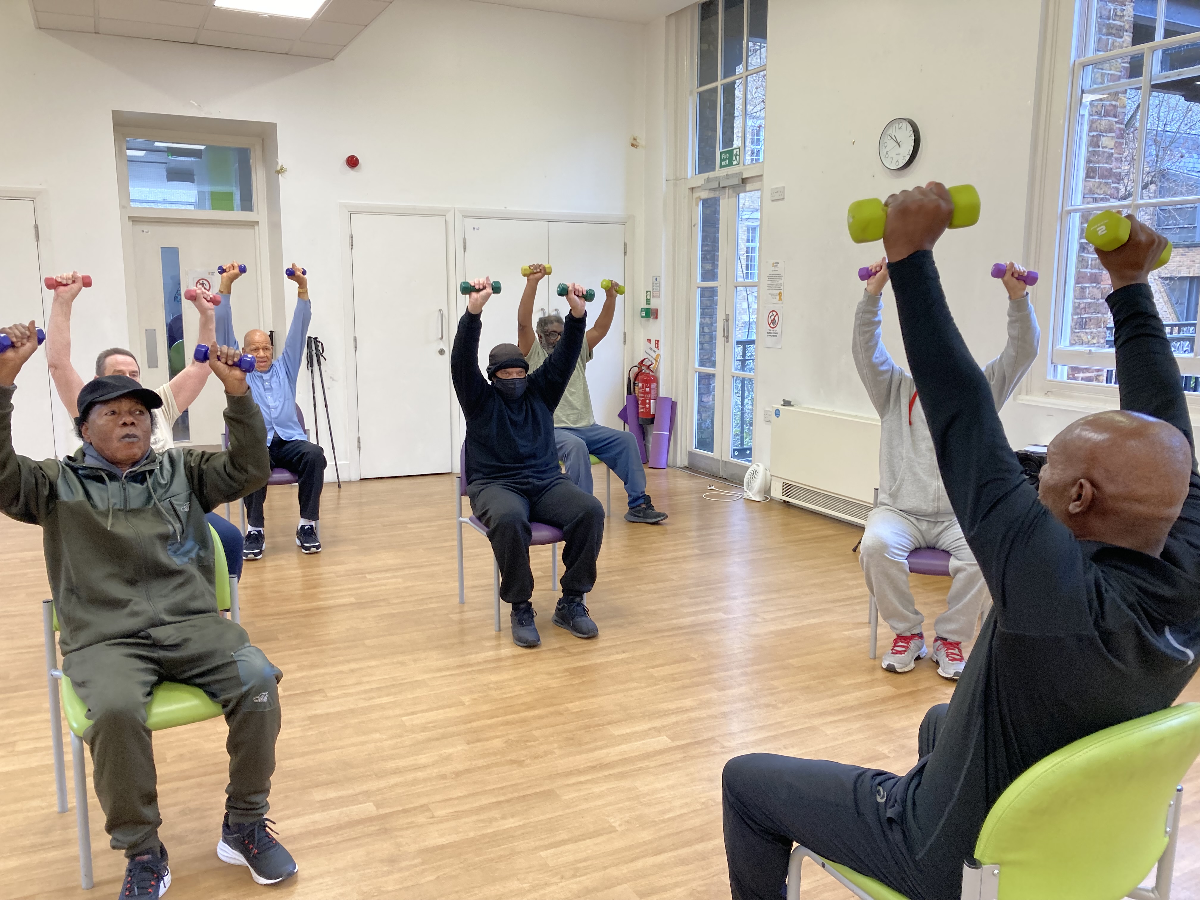 Chair exercise class