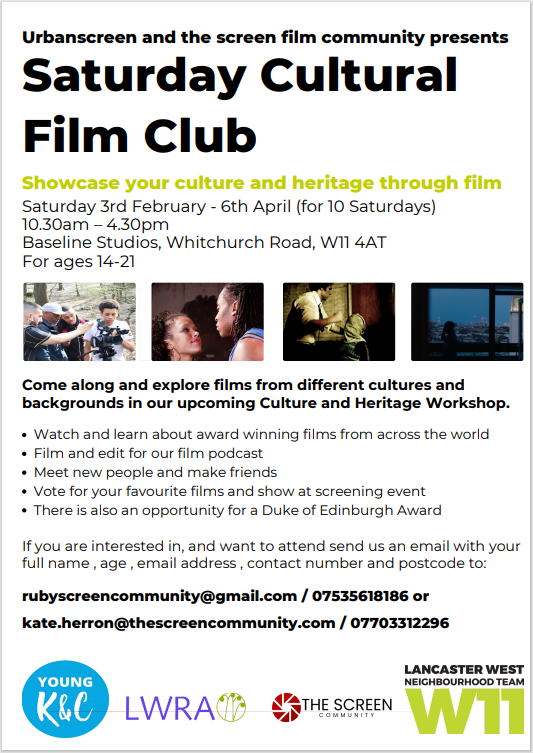 The Screen Community Film Club flyer